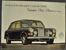 1967 Vanden Plas Princess 1100 Sedan Catalog Brochure BMC Original 67