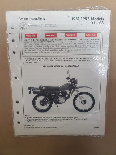 1981 1982 xl185s xl185 - 1982, set