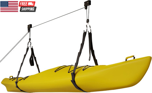 Kayak storage hoist - hoist, overhead