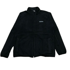 Columbia Fleece Jacket Men’s XL Black Full Zip Outdoor Hiking Polyester