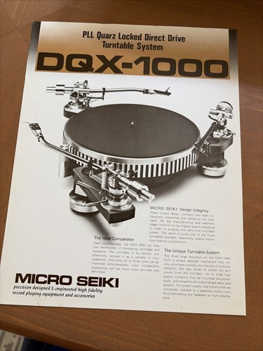 Micro seiki turntable brochure - seiki,