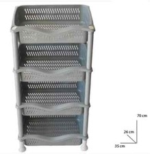 4 Tier Vegetable Fruit Storage Basket Rack Kitchen Utility Stacking Stackable
