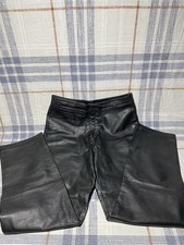 Vintage Wallace Sacks London Black Leather Trousers – Size 14