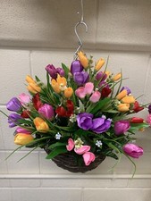 Tulips Crocuses Hanging Basket