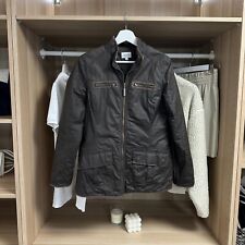 Musto Womens Waxy Look Jacket Size 12 / M Brown Country Shooting Hunting