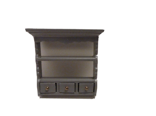 Dolls house grey - grey, shelf