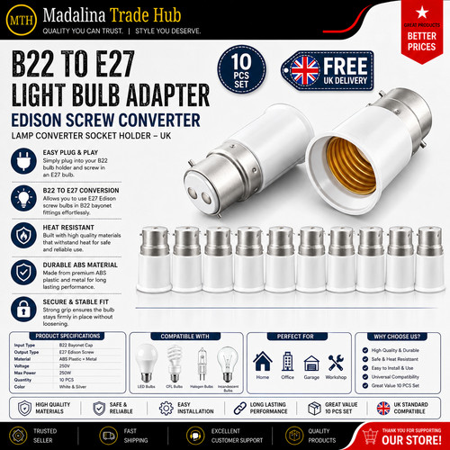 B22 e27 light bulb adapter - b22,