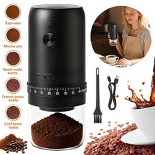 Electric Coffee Grinder Adjustable Coffee Bean Mill 40 Grind Settings Portable