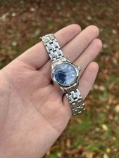 Ladies Omega Seamaster 120m 28 mm Blue Dial Stainless Steel Quartz 2581.81