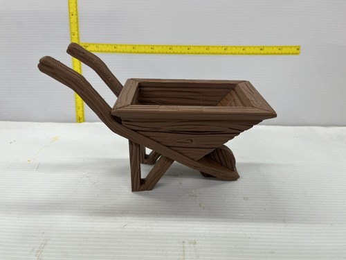 Wheel barrow planter brown - planter,
