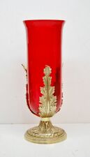 Solid Brass Altar Top Church Sanctuary Lamp with Red Glass Globe (#86)