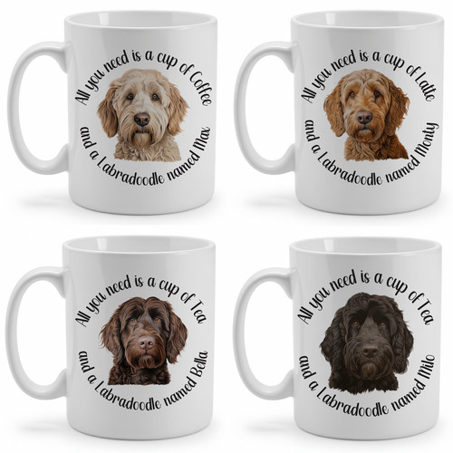 Personalised mug labradoodle - personalised,