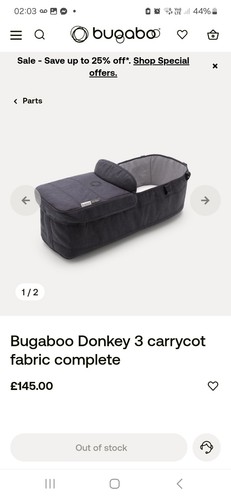 Bugaboo donkey3 carrycot - bugaboo,