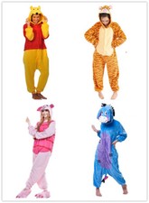 Winnie the Pooh Piglet Tigger Onesiee Kigurumi Fancy Dress Costume Hoody Pyjamas