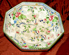 S. Hancock & Sons Corona Ware Rosetta Floral Chintz Pattern 10 Inch Bowl 5342.