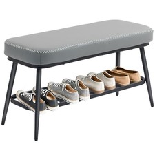 HOMCOM Shoe Bench, PU Leather