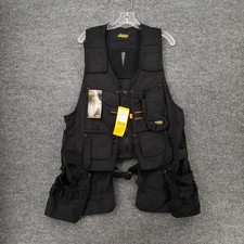NEW Snickers Vest Men Large Black 4250 Workwear Allround Work Tool Reinforced