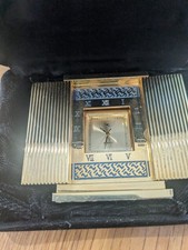 Miniature Brass Clock With Doors