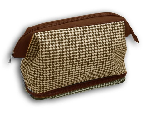 Brown white gladstone zipped - &,