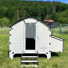 PLASTIC CHICKEN COOP HEN HOUSE POULTRY 4 BIRDS RECYCLED Nesting Box Ladder Hatch