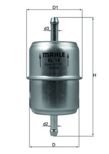 Fuel filter mahle fits - mahle,