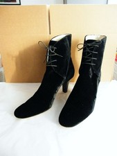 EMMA HOPE VELVET ANKLE BOOTS