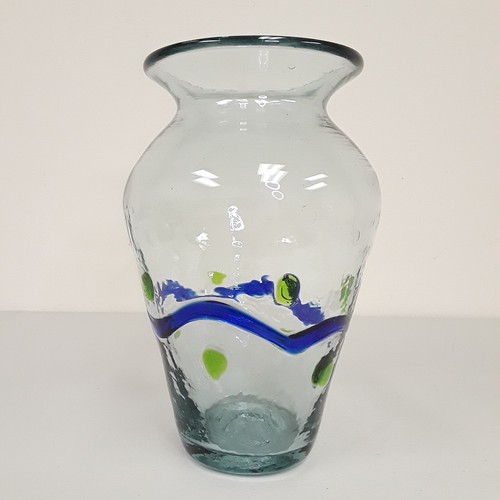 Large blown art glass vase - art,