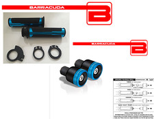BARRACUDA BLUE KNOBS + BLUE B-LUX COUNTERWEIGHTS for ALL RIEJU MOTORCYCLES