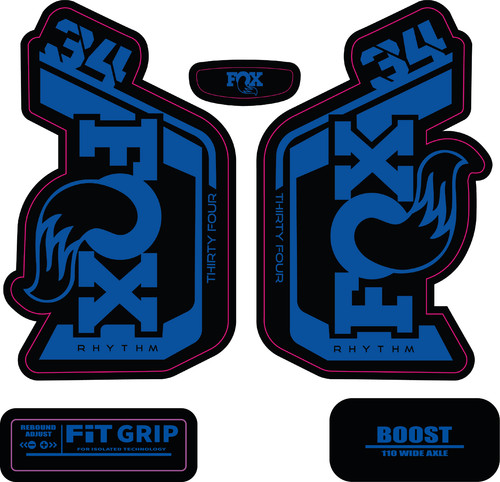 Fox rhythm forks decals - 34,