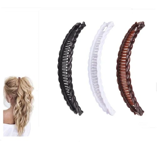 Large banana hair clip - hair, tort
