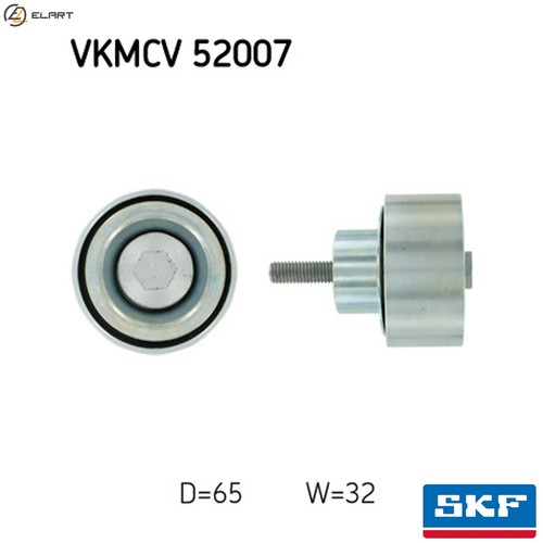 Deflectionguide pulley vribbed - deflectionguide,