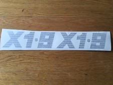 NEW FIAT BERTONE X19 X1/9 PAIR REPRODUCTION 'x1.9' PILLAR DECAL LOGOS BLACK