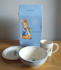 Wedgwood Vintage Peter Rabbit Christening Set Cup-Bowl-Plate