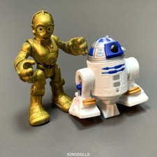 2PCS Playskool Star Wars Galactic Heroes C3PO & R2D2 Droid Action Figures Toys 
