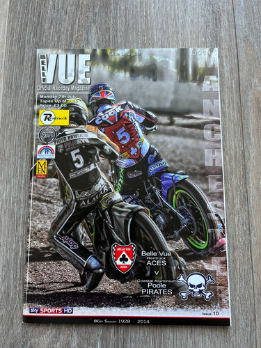 Belle vue speedway programme - vue,