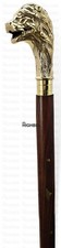 Roman Stylish Brass Head King Antique Wooden Walking Stick Cane Spank GIft Mom's