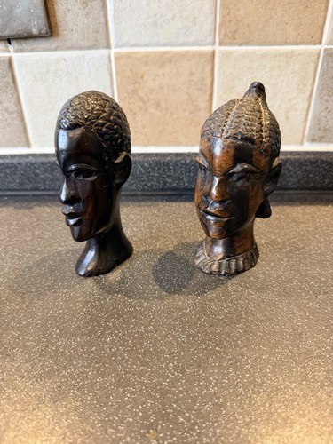 Vintage african carved - african, heads