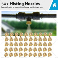 For Cooling System 0.024" Brass Misting Nozzles Water Mister Sprinkle 50pcs