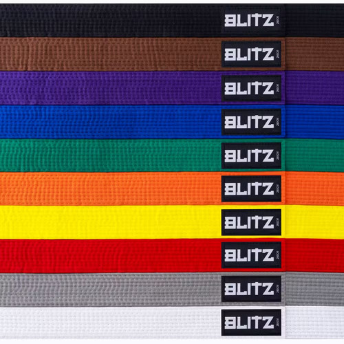 Blitz plain coloured rank belt - blitz,