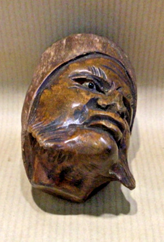 Antique hand carved head pipe - antique,