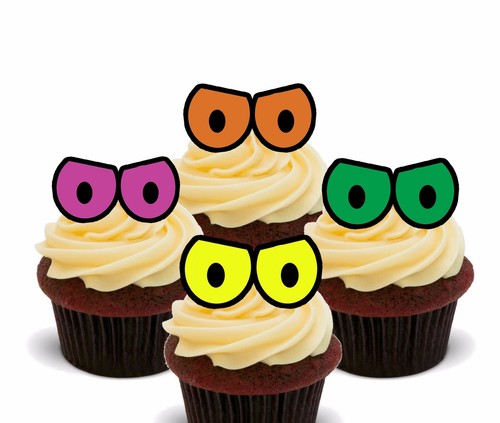 Monster eyes edible cup cake - eyes,