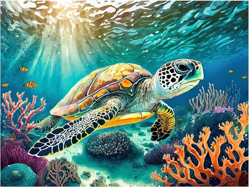 Tile mural underwater ocean - mural,