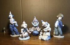 Lladro clown figurines. Group Of Five