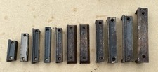 OUTSTANDING Lot of (11) Antique Cast Iron Door Rim Lock Set Keepers Keep 2.5"-6"