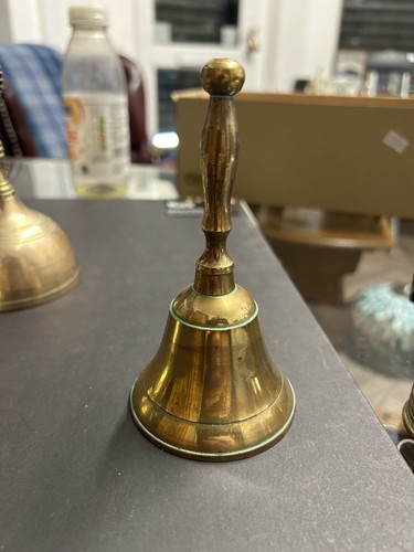 Vintage solid brass hand bell - ,