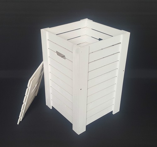 Wooden white baskets - baskets, dirty