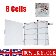 Multipurpose Plastics Display Case fit Miniature Figure Car Models Compartments