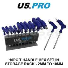 US PRO Tools 10pc T Handle Hex