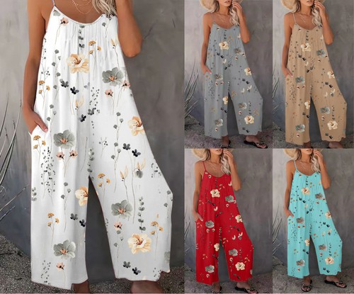 Ladies print overalls - ladies,