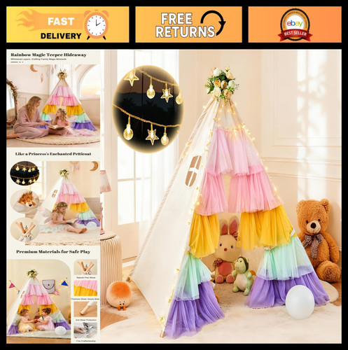 Kids teepee tent with - kids, star